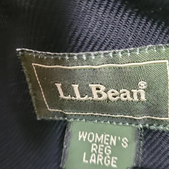 Women's L.L.Bean Wool Blend Coat With Removable Hood Large - Picture 6 of 11